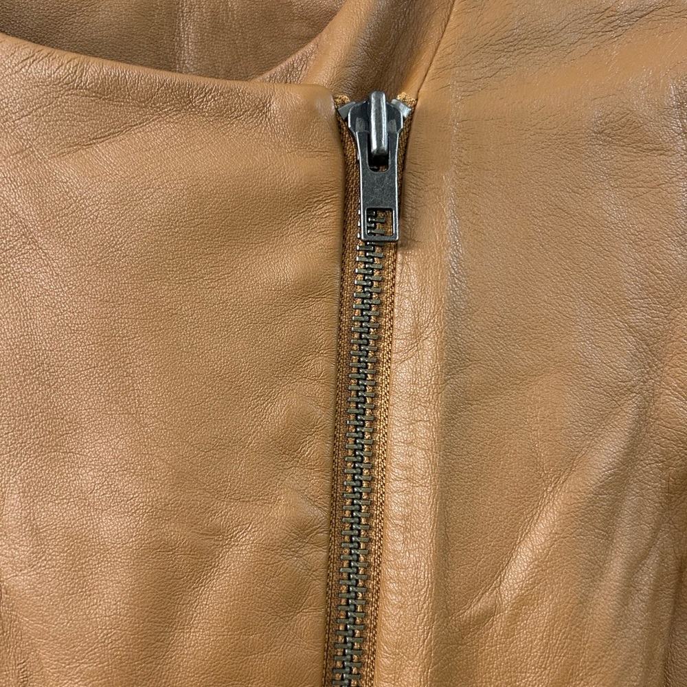 Vince chestnut Brown 100% Leather Jacket - Picture 3 of 10